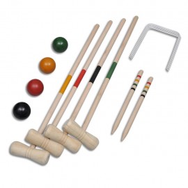 Croquet set wood for 4 persons