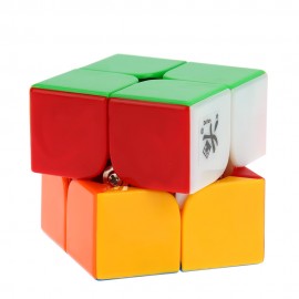 Dayan Zhanchi 2 * 2 Magic Cube Speed Cubo Anti-POP Structure 6 Color Solid Eco-friendly Plastics Cube Puzzle White Ground 46 MM