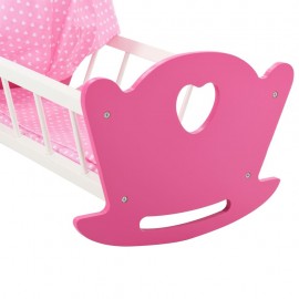 Doll bed with canopy MDF 50 × 34 × 60 cm pink