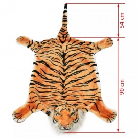  Tiger fur rug plush 144 cm brown