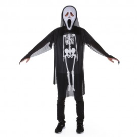 Halloween Costume Scary Skeleton Mask Ghost Clothes
