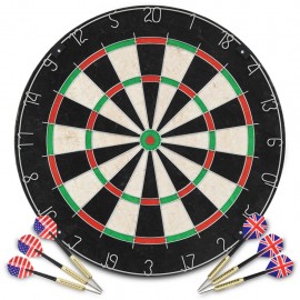 Professional Dartboard Sisal with 6 darts and surround