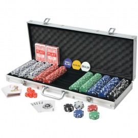 Poker set with 500 chips aluminum