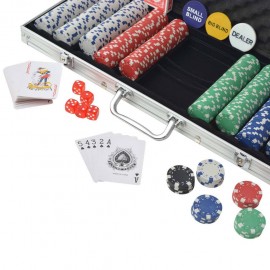 Poker set with 500 chips aluminum